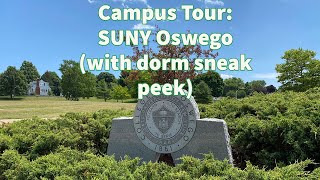 College Outdoor Campus Tour SUNY Oswego with Dorm Sneak Peek upstate New York [upl. by Giffard]