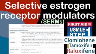 Selective estrogen receptor modulators SERMs Clomiphene Tamoxifen amp Reloxifene in HindiUrdu [upl. by Enier515]