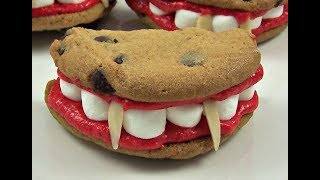 Easy Halloween Party Treats Dracula Denture Cookies [upl. by Nomelihp]