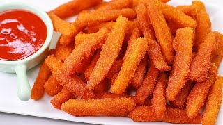 Carrot Fry Recipe  Crispy Carrot Fry  Tea Time Snacks idea  Toasted [upl. by Tenaej]