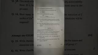 HSC board exam paper chemistry  12th board exam 🔥 shorts education viralshorts  chemistry [upl. by Maridel]