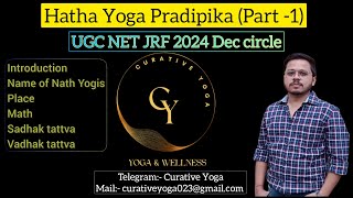 Hatha yoga pradika part1  hathayoga hathayogapradipika uganet ugcnetjrf ugcnetjrf2024 [upl. by Ventre]