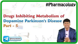 Drugs inhibiting metabolism of Dopamine  Parkinsons Disease  Part 5   CNS Pharmacology [upl. by Nylqcaj]