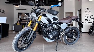 Triumph Scramber 400X New White Colour Detailed Review 🔥  Autotechinfo [upl. by Haldan626]