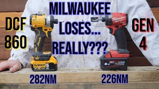 NEW DeWalt DCF860 DESTROYS Milwaukee Gen 4 Or Does it [upl. by Nanice142]