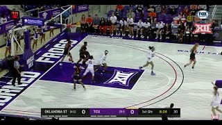 Oklahoma State vs TCU Womens Basketball Highlights [upl. by Westbrooke]