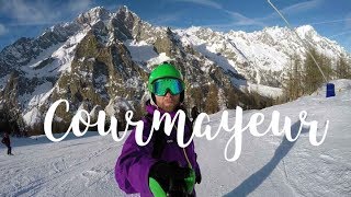 Courmayeur Skiing under the Mont Blanc 🇫🇷  Monte Bianco 🇮🇹 [upl. by Seafowl415]