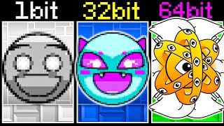 Custom Geometry Dash Faces but everytime more and more bits 13 [upl. by Delano]