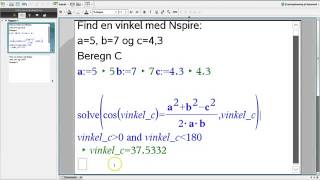 Find vinkler med Nspire [upl. by Devinna152]