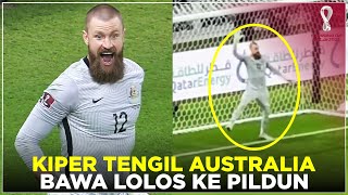 AKSI TENGIL KIPER PENGGANTI BAWA AUSTRALIA LOLOS PIALA DUNIA LEWAT ADU PENALTI [upl. by Asyral]