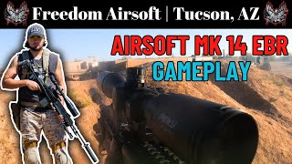 Airsoft M14 EBR DMR Gameplay  Freedom Airsoft  Tucson Arizona [upl. by Anirac899]