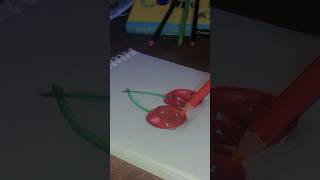 Realistic cherries 🍒 drawing like share comment and subscribe drawing trending art shorts [upl. by Niltiac]