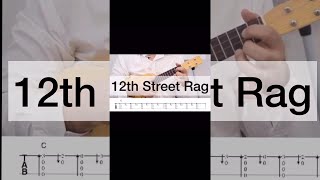 12th Street Rag SpongeBob  Fingerstyle Ukulele Tutorial Shorts [upl. by Neerom]