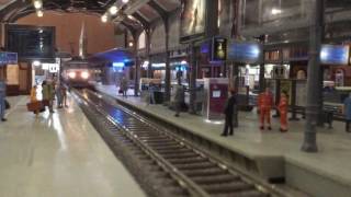 HO station diorama SNCF ①  TGV high speed trains [upl. by Erialb]