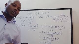 2021 GCE Geometric Progression paper 2 Question 1b [upl. by Prud]