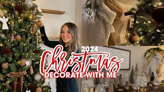 NEW 2024 CHRISTMAS DECORATE WITH ME  DECORATING FOR CHRISTMAS  COZY NEUTRAL CHRISTMAS DECOR [upl. by Norat]