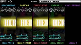 DDR  A Geishas Dream  SINGLE DanceDanceRevolution X [upl. by Atnuahc]