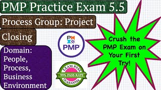 PMP Practice Exam 55 Process Group Project Executing Domain All [upl. by Alverson]