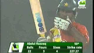 Abdur Razzaq Batting Lahore Lions vs Karachi Dolphins T20 Domestic Final 17102010mp4 [upl. by Wendel]