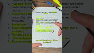 Conteúdo programático para prova dos correios matematica correios concursos [upl. by Rufena]