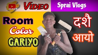 Room Colour Vlog  Home Design  Dashain Special  spraivlogs youtube youtuber nepali [upl. by Eetsirk739]