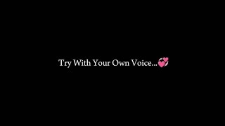 Try with your own voice❤ love viral singing music [upl. by Akeret296]