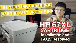 How to install HP 4155e4152 printer and FAQS Resloved Use 67 ink cartridge the last drop of ink [upl. by Athalee]