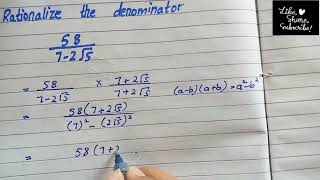 Rationalize the denominator  Class 9  MathematicsChampion [upl. by Ecirtnuahs]