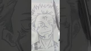 Rate my sukuna sketch ll 🤗😈👹 ll shorts anime sukuna sketch art jjk trending [upl. by Eatnuhs]