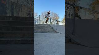 Ollie over 5 Steps 🛹 steps stairs learning skateboarding learntoskate skate skatingisfun [upl. by Anahpets]