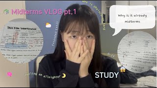 Midterms VLOG pt1☁️pulling an allnighter notetaking productive [upl. by Oinotla422]