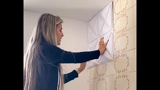 Instalando revestimento 3d em azulejo com cola de contato [upl. by Amat]