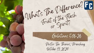 Freedom Church Milledgeville GA  October 13 2024  Whats the Difference Flesh of Spirit [upl. by Ahsemac]