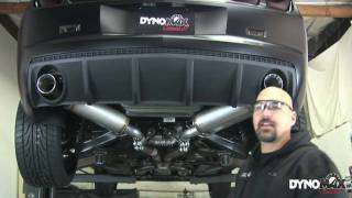 DynoMax Exhaust  Dual 25quot AxleBack Exhaust System Install on 2010 Chevrolet Camaro [upl. by Grider]