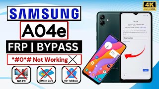 Samsung A04e FRP Bypass Android 13 Without Pc 2024 🔥 Samsung Galaxy A04e Android 13 FRP Bypass 2024🔥 [upl. by Deidre]