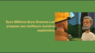 EuromillionsEuroDreamsLOTO Les numéros du professeur à jouer du 02 au 08 septembre [upl. by Tsenrae]