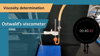 Viscosity determination using Ostwalds viscometer  viscosity experiment  viscosity measurements [upl. by Lebisor]