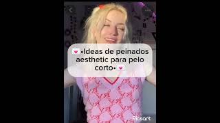 💌•Ideas de peinados aesthetic para pelo corto•💌Gracias por el apoyo ya casi 300🎉 [upl. by Gar]