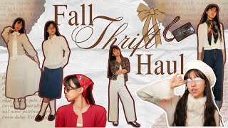 Mini Fall Thrifting TryOn Haul [upl. by Apurk403]