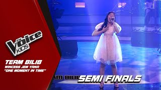 The Voice Kids Wincess Jem Yanas WISHFUL singing with One Moment In Time  Semi Finals [upl. by Anaerda]