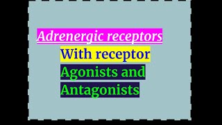 ADRENERGIC RECEPTORS [upl. by Hatnamas]