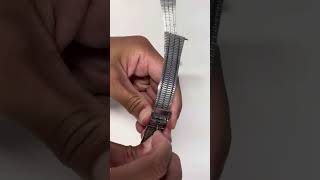 Adjusting the micro adjustable clasp on a watch strap [upl. by Tsepmet]