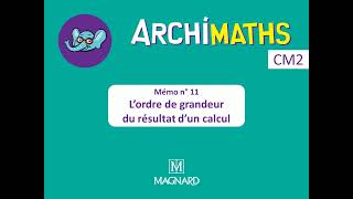 L’ordre de grandeur du résultat d’un calcul [upl. by Jamaal]