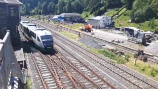 24617  642 8178 trilex in Lauscha und Sonneberg mit Sonderzug vom Eisenbahnmuseum Schwarzenberg [upl. by Nosnorb]