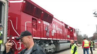 Indiana Railroad Santa train arriving in Dugger Indiana 1222023 [upl. by Dahc]