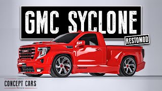 GMC Syclone Render  the all black baddest shortbed pickup makes a comeback [upl. by Ynnep]