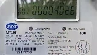 3phase meter display reading [upl. by Quitt]