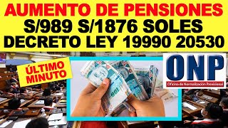 ONP AUMENTO DE PENSIONES MÍNIMAS PARA JUBILADOS ESTATALES COMUNICADO ONP [upl. by Arracahs]