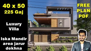 40x50 Modern Ultra LUXURY VILLA of 225 Gaj with Beautiful Interior design  DV Studio [upl. by Robillard]