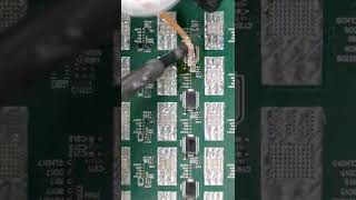 Antminer L3 hash board repair  Removing and installing Tantalum Capacitor  تعمیر و نگهداری هشبورد [upl. by Bobina]